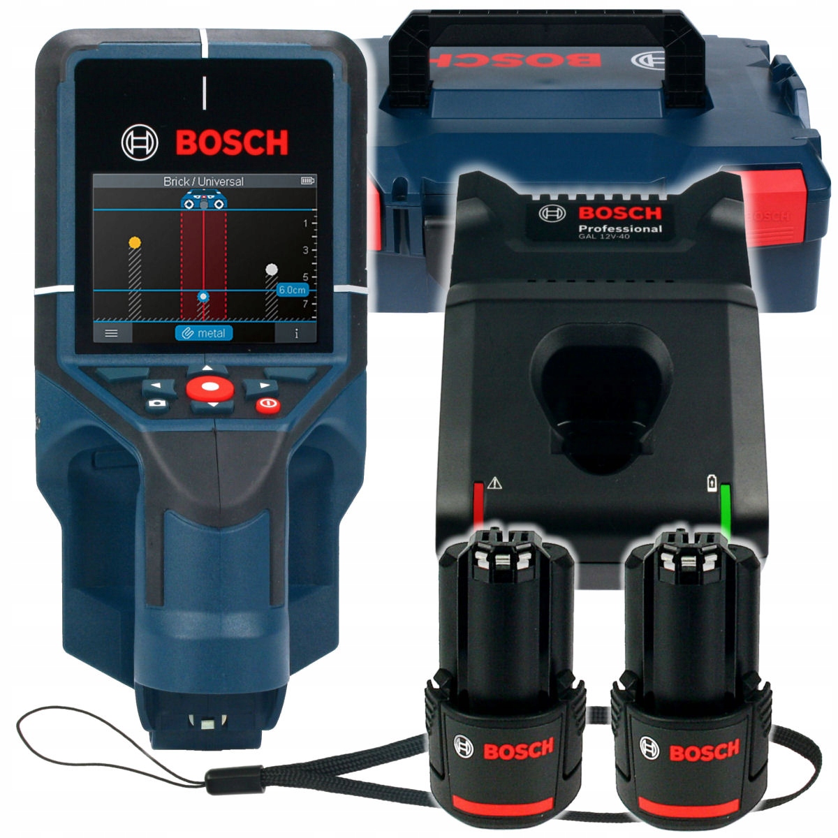 

Wykrywacz Wallscanner D-tect 200 C Bosch 2x3,0Ah