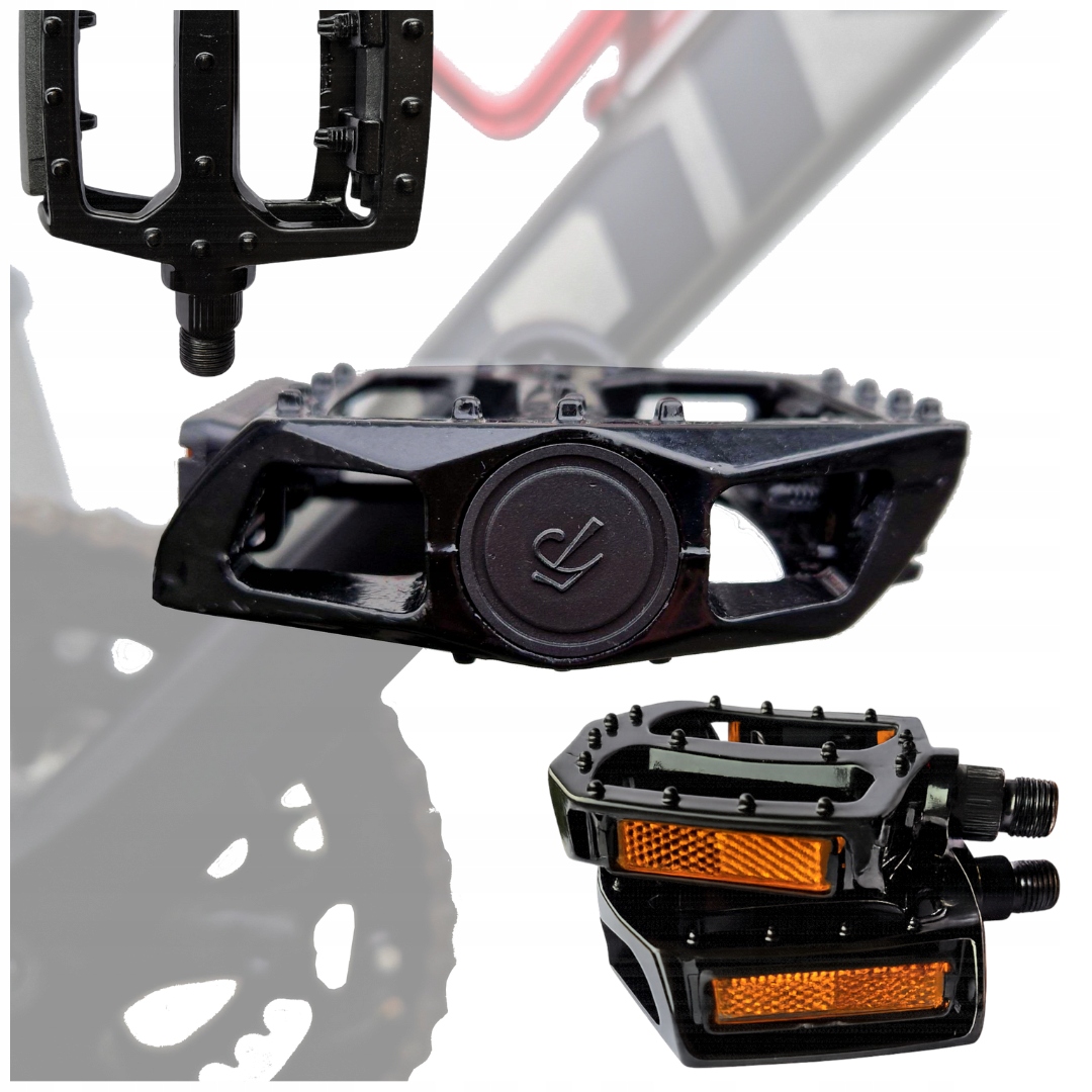 PEDAŁY ROWEROWE ALUMINIOWE PLATFORMOWE PLATFORMY VELOXO MTB DIRT BMXCZARNE