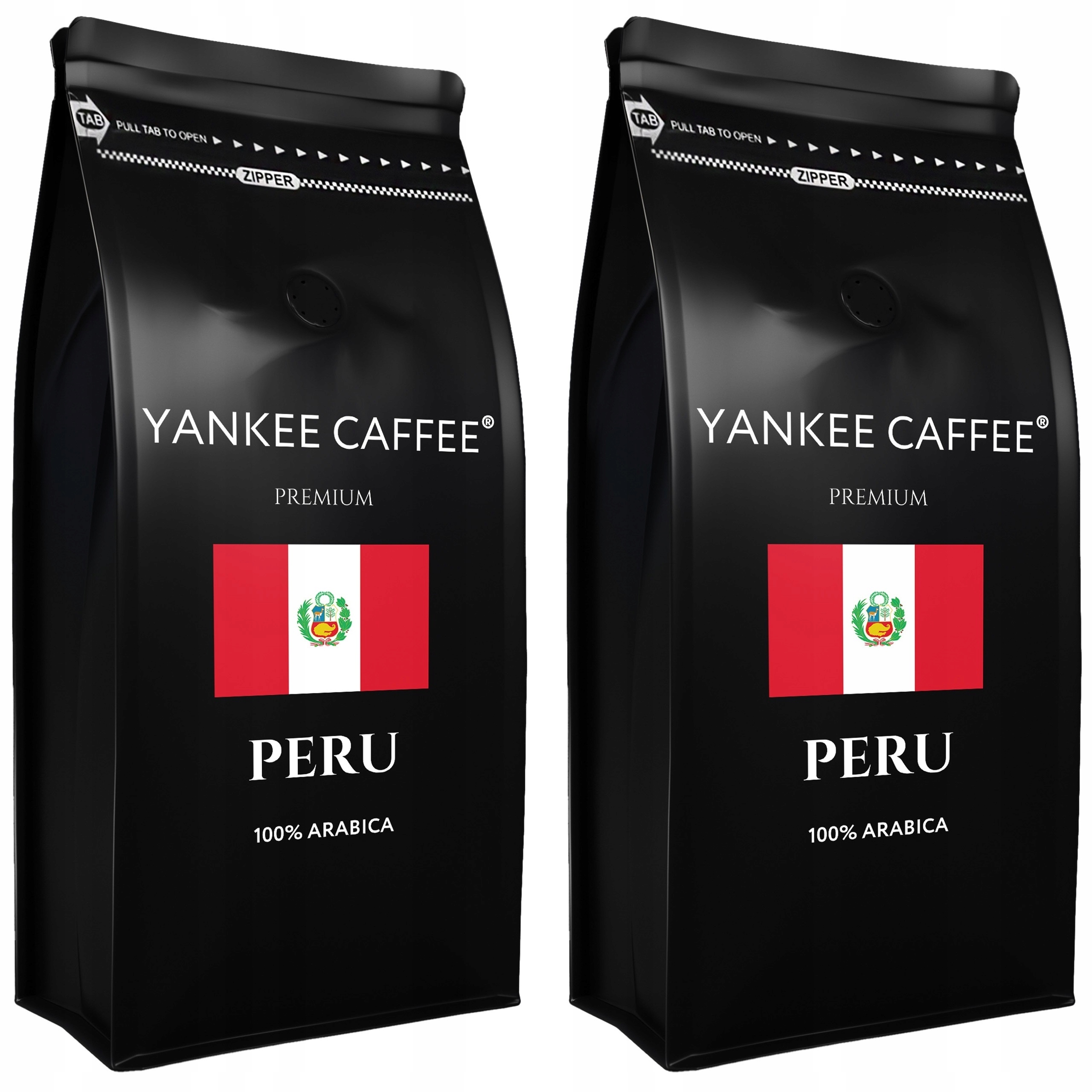 Káva zrnková 2x1 kg 100% Arabica čerstvě pražená Peru pro kávovar a překapávač