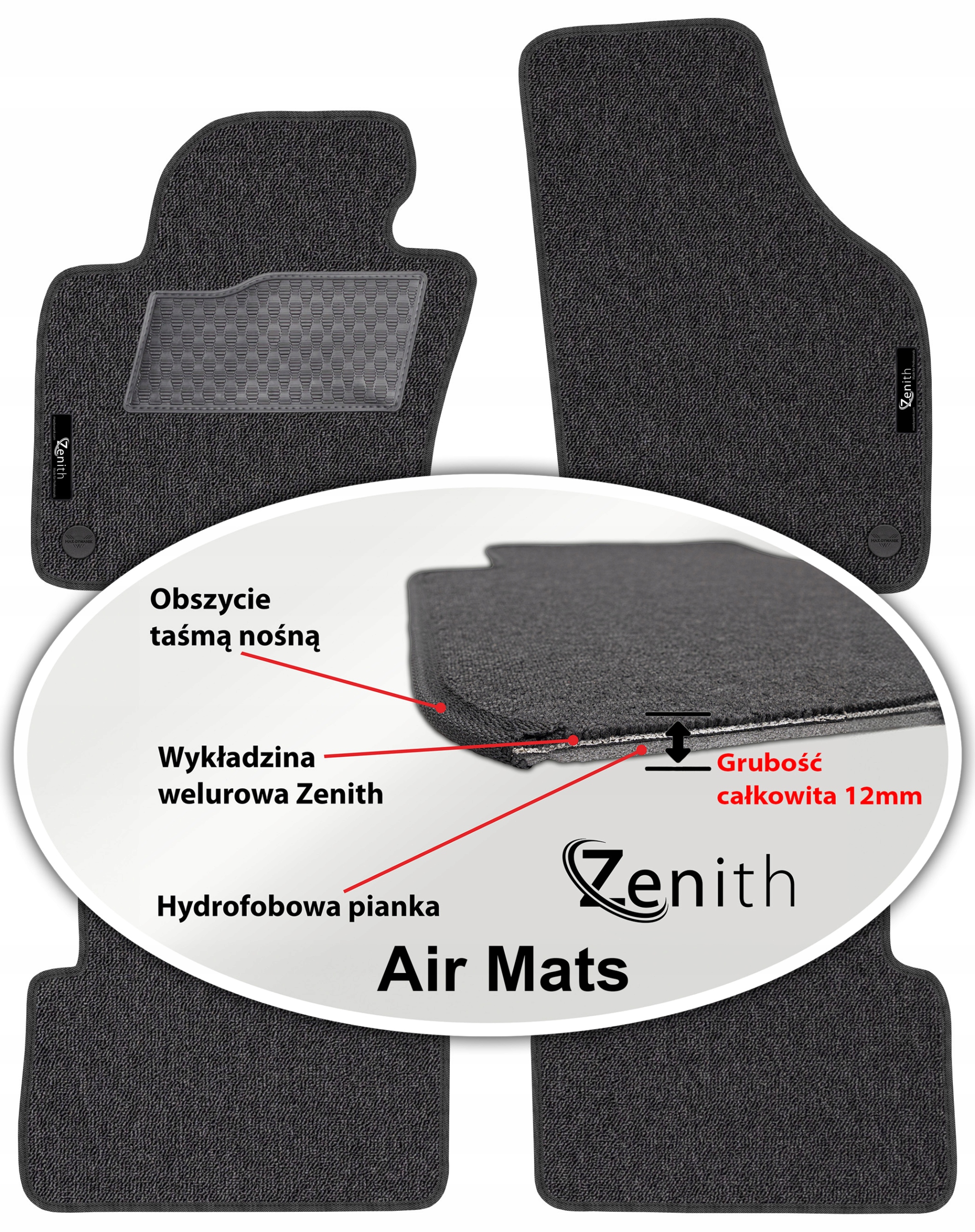 Vw Tiguan I 2007-2015 Velúrové koberčeky do auta Zenith Air Mats