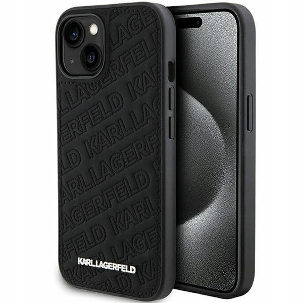 Pouzdro Karl Lagerfeld Quilted K Pattern pro iPhone 15 Plus 14 Plus černé