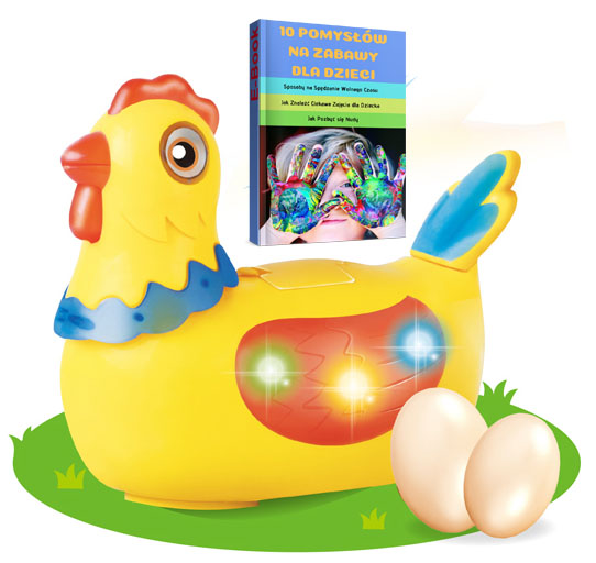 

Kura Interaktywna Znosi Jajka Jeździ Świeci Led