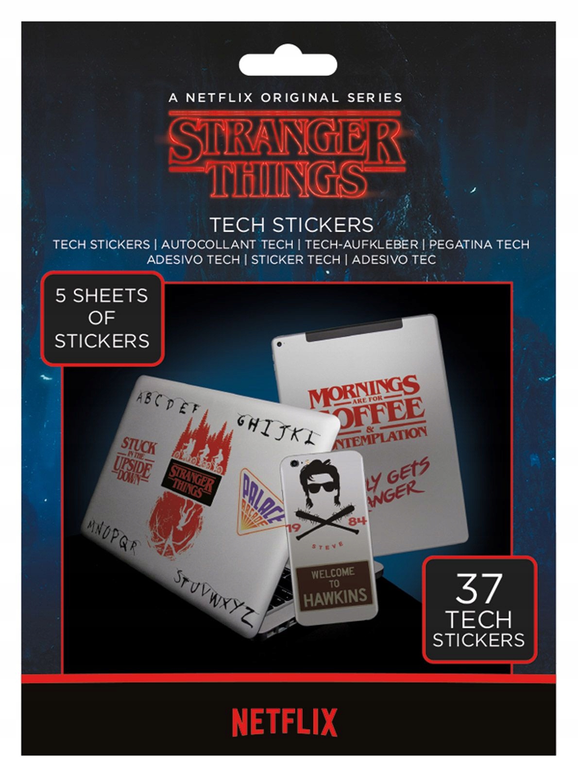 Stranger Things naklejki na laptopa 37 sztuk