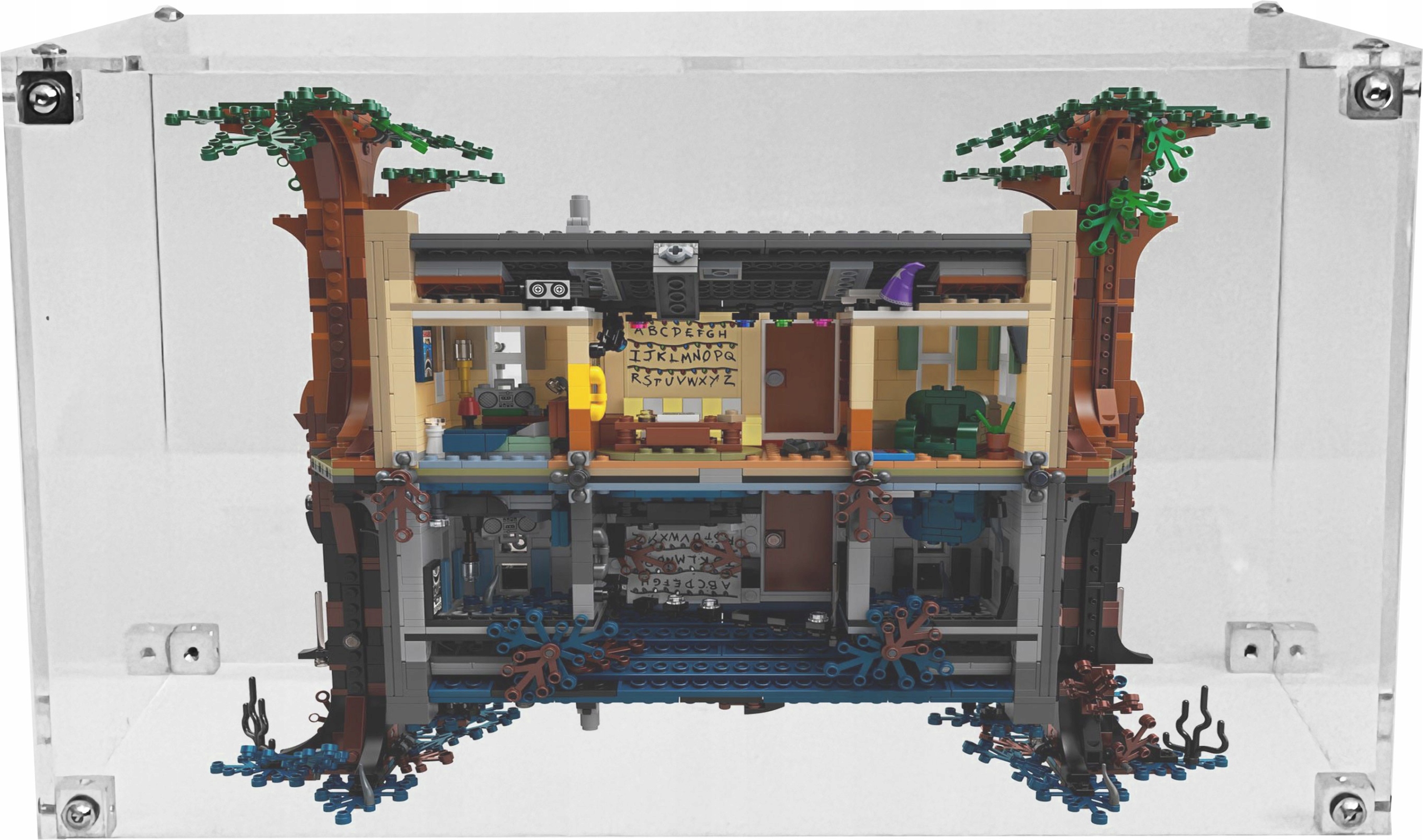 Drewlandská vitrína pro stavebnici Lego 75810 Stranger Things Druhá strana