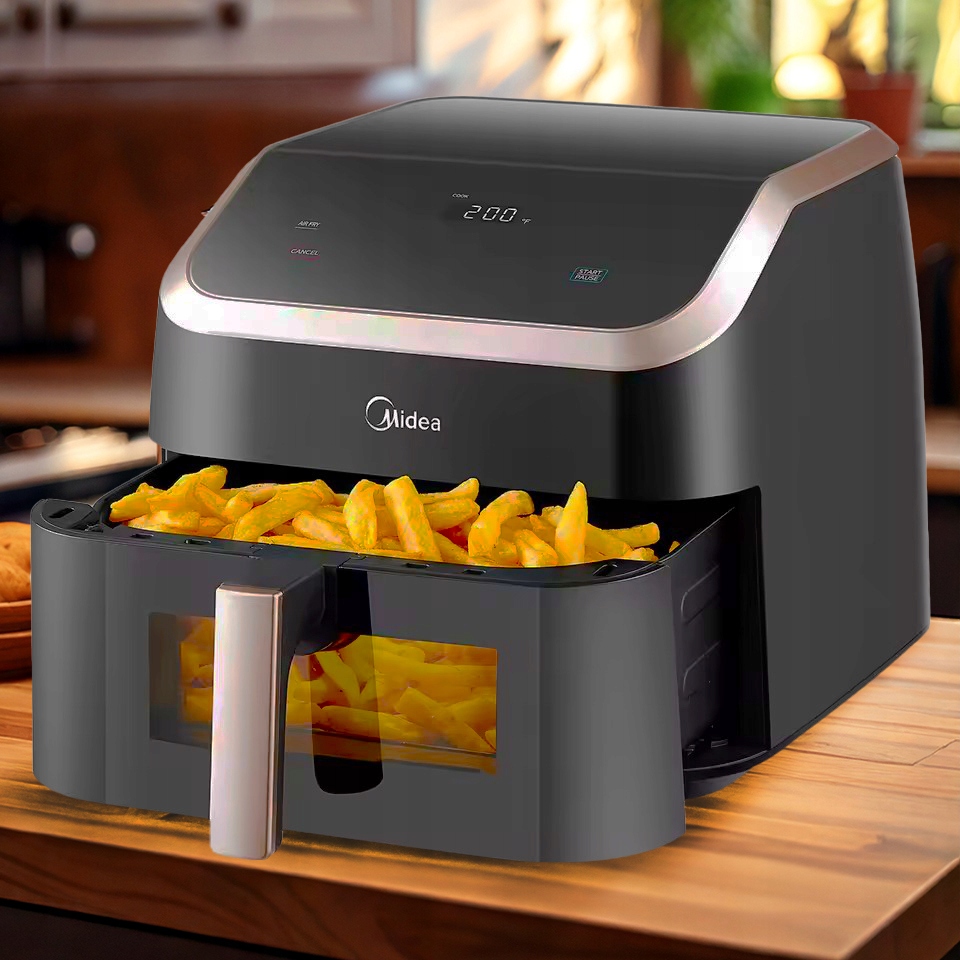 MIDEA Frytkownica Beztłuszczowa XXL 9L 8w1 Grill Pieczenie Dehydratacja — miniatura 10