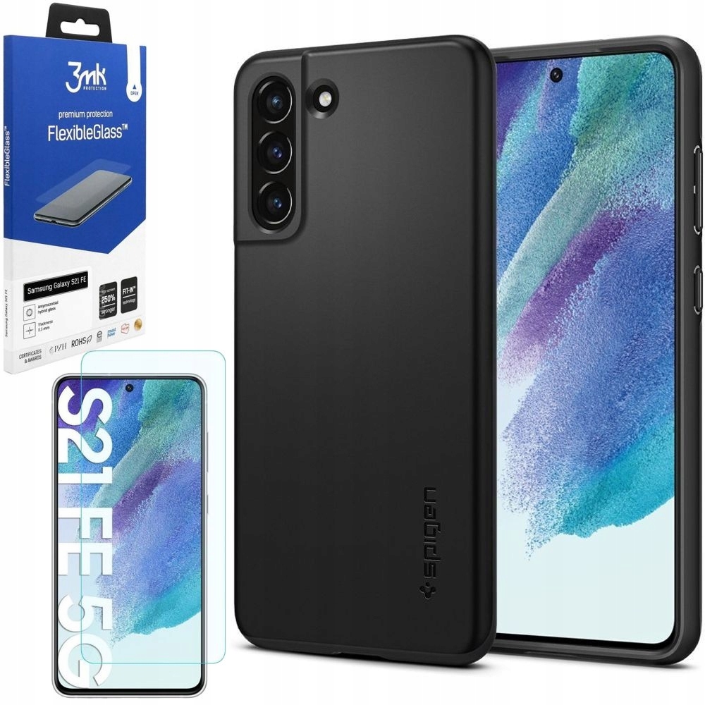 

Etui Spigen Thin Fit Szkło 3mk do Galaxy S21 Fe