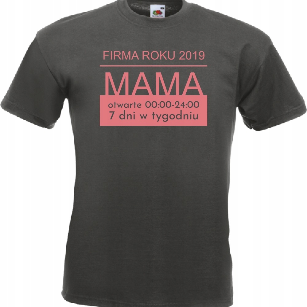 

Koszulka firma roku mama dzień mamy S grafitowa