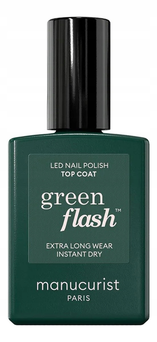 Manucurist Green Flash Led Nail Polish Top lak na nehty 15 ml