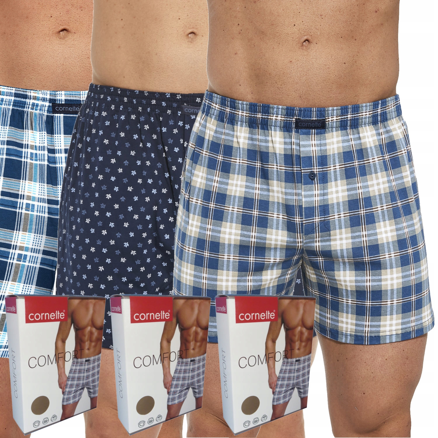 

Cornette bokserki Comfort luźne szorty 3 pak 3 szt