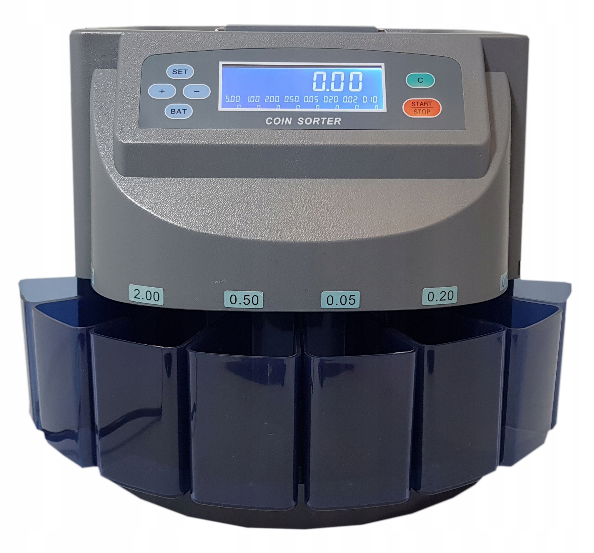 Liczarka / Sorter do bilonu monet CS - 808 o 8 nominałach z wyświetlaczem