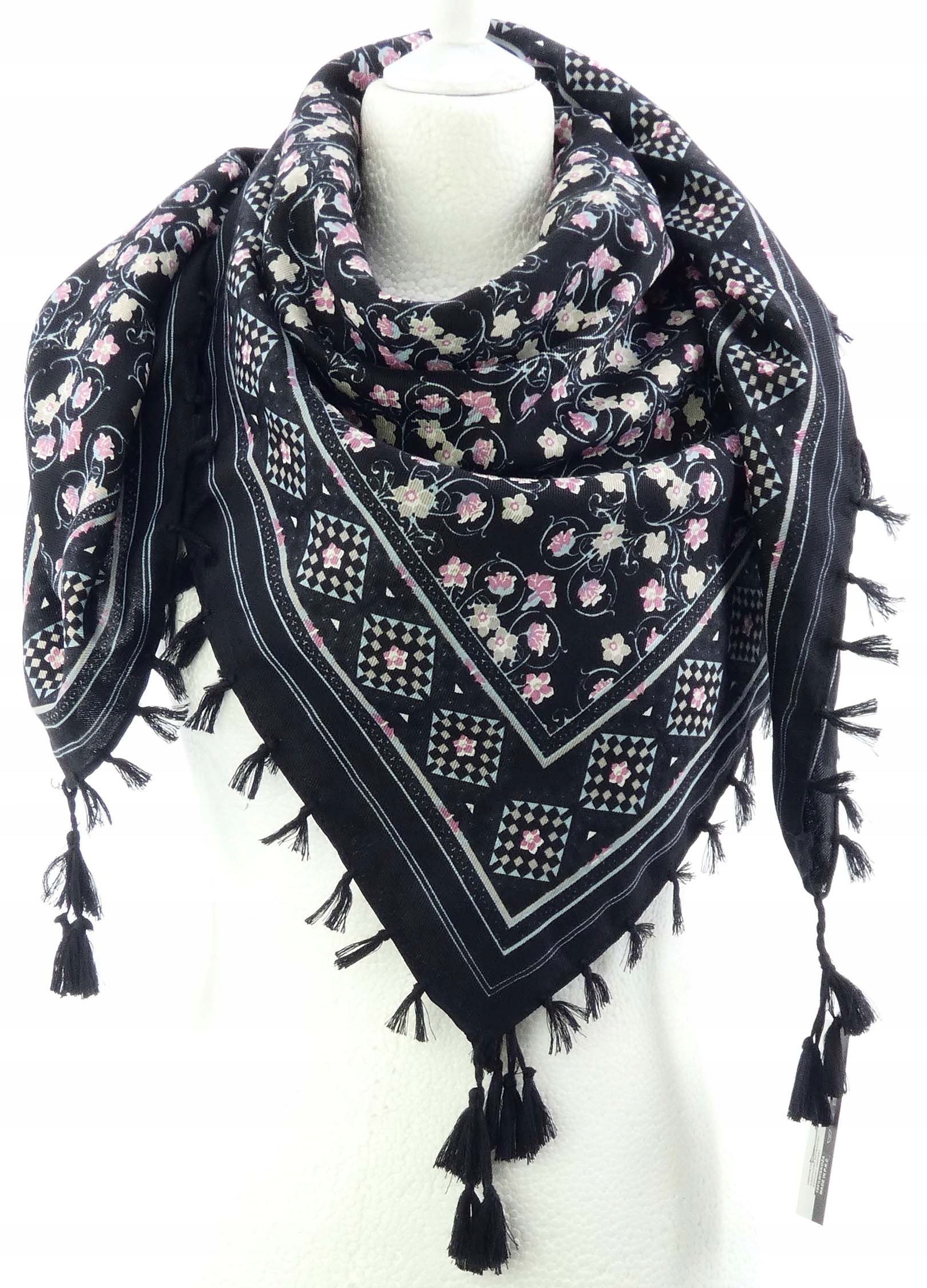 LUDOWA WZORZYSTA CHUSTA NA RAMIONA SZAL ETNO