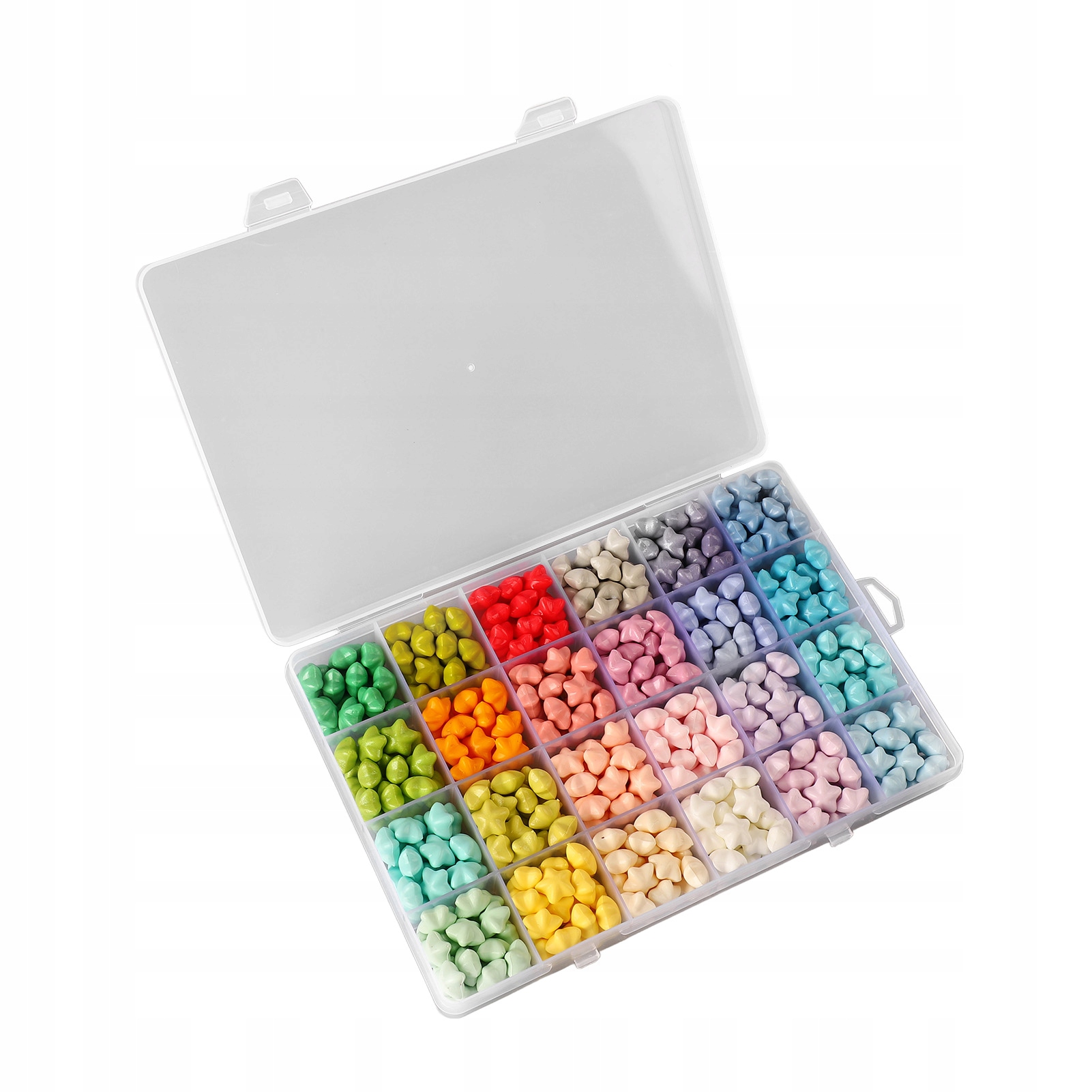 Korálky voskové různé barvy tvar hvězdy