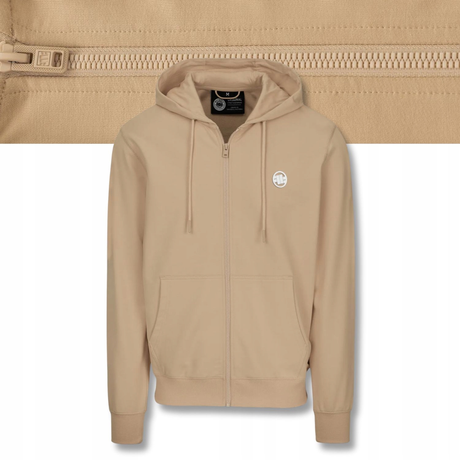 Męska Bluza Rozpinana z Kapturem Pitbull Small Logo Nugget Miękka Cieńsza