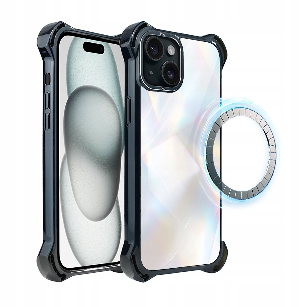 Etui do iPhone 15 Ibizu DropGuard Ultra z MagSafe, Opalizujący diament