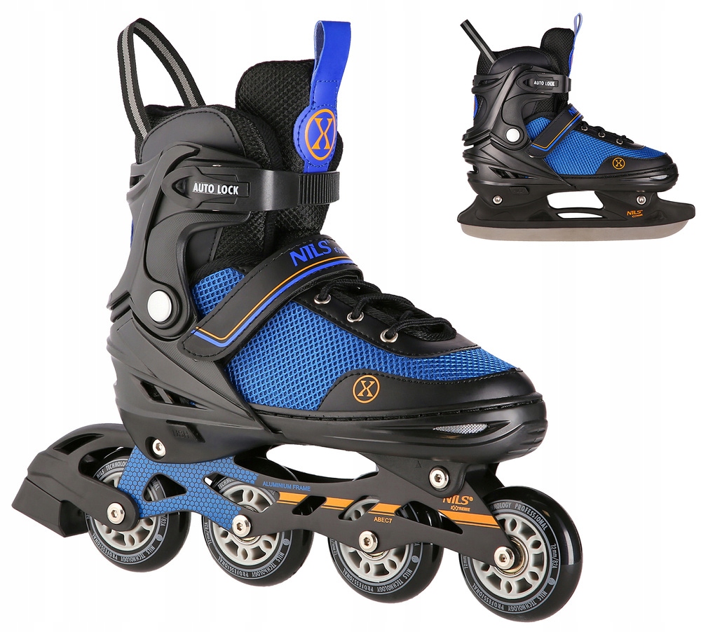 2v1 Brusle 2v1 Kolečkové Brusle s nastavitelnou velikostí, rekreační Hokejové Brusle 34-38 Nils