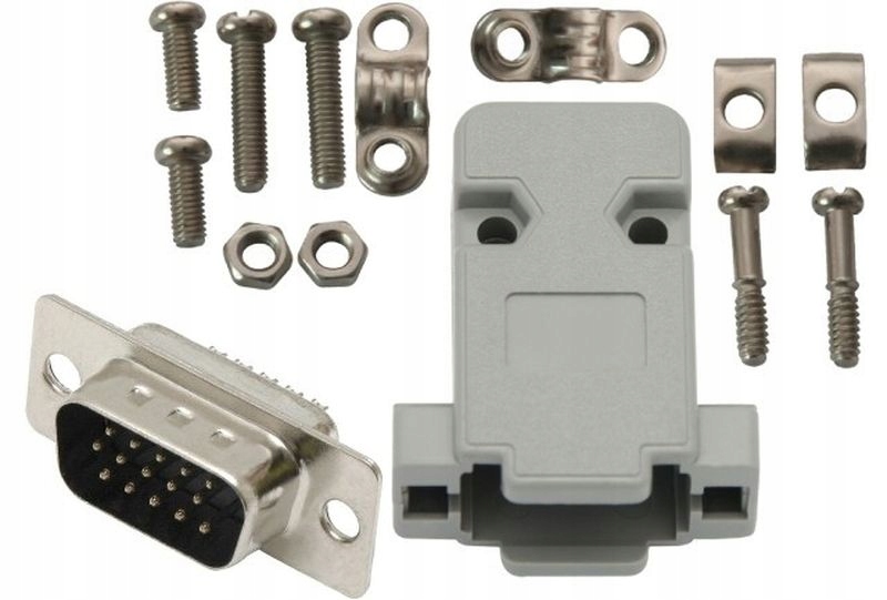 Wtyk na kabel DB15 VGA SVGA monitorowy NOWY 15pin Marka bez marki