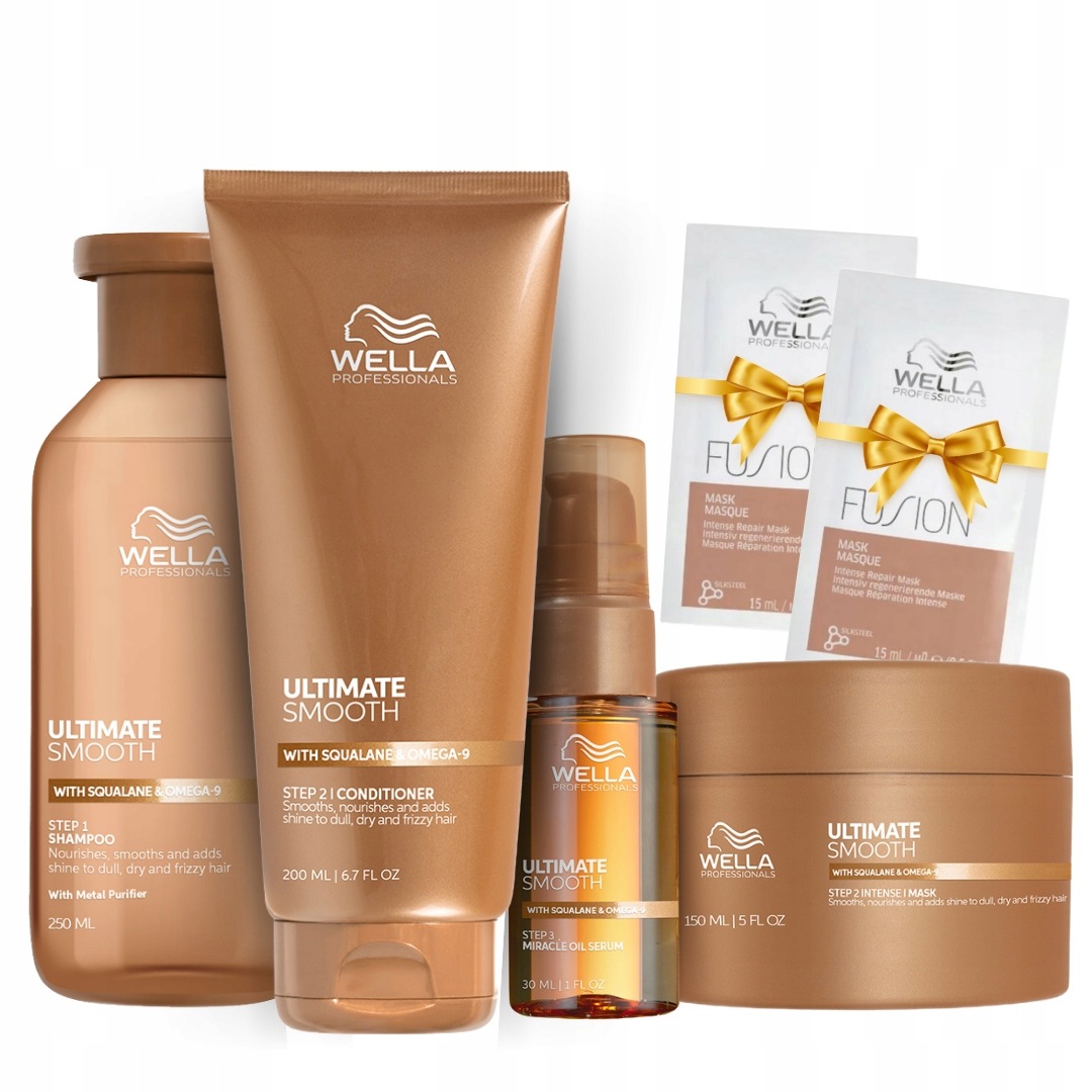 Wella Ultimate Smooth Zestaw do Włosów Suchych i Puszących się 4 szt.