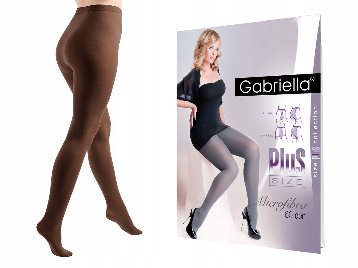 

Rajstopy Gabriella Micro 60 Plus Size Chocco 6