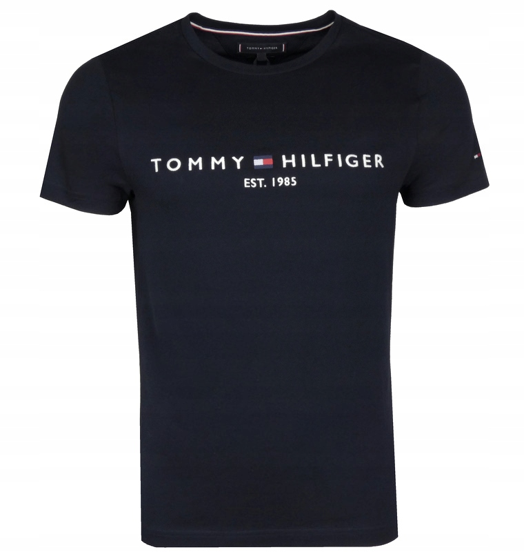 Tommy Hilfiger, pánské tričko, Slim, tmavě modré, 3XL