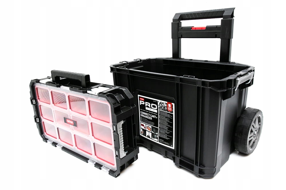 KETER WÓZEK + SKRZYNKA NARZĘDZIOWA NA KOŁACH + ORGANIZER CONNECT SYSTEM Pojemność 58.8 l