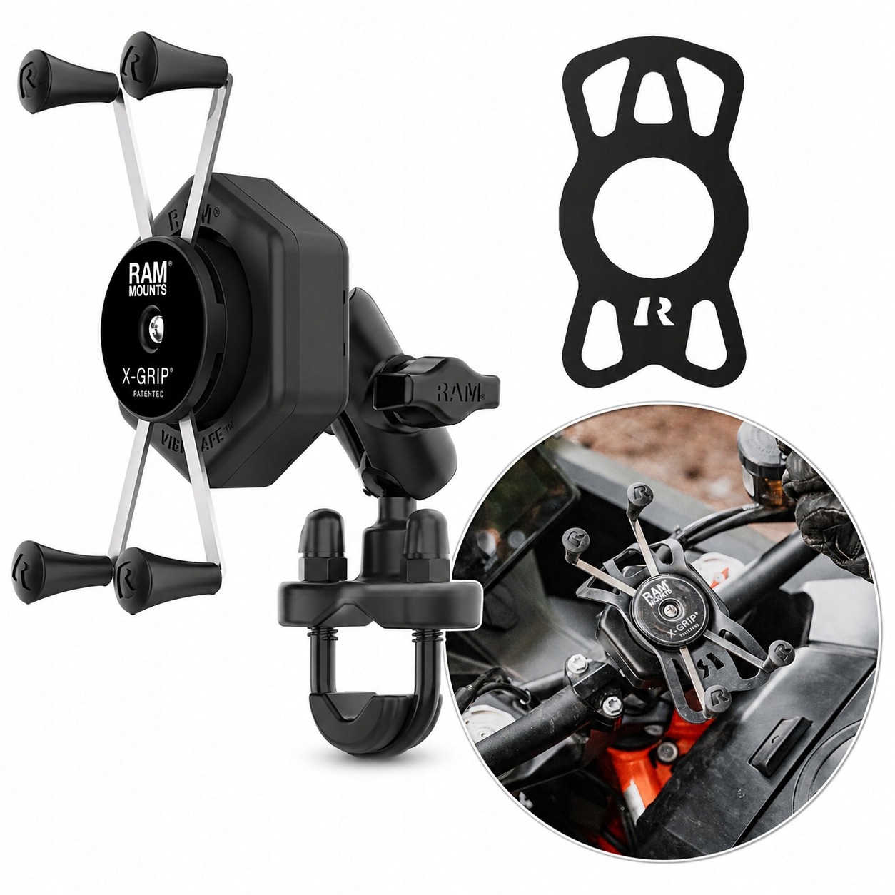 Ram Mount Držiak na motocykel na veľký antivibračný telefón Smartphone