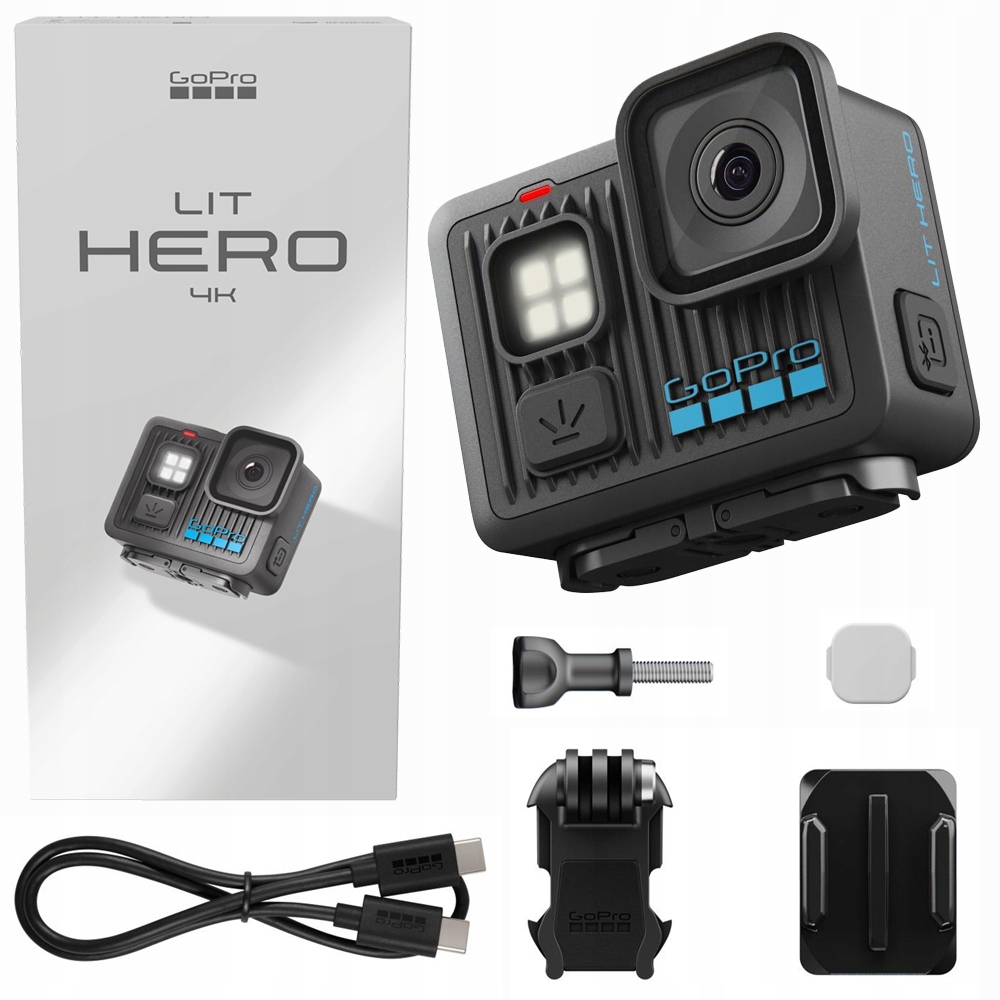 Mini sportovní kamera GoPro Lit Hero s osvětlením 4K/60fs, dotykový displej