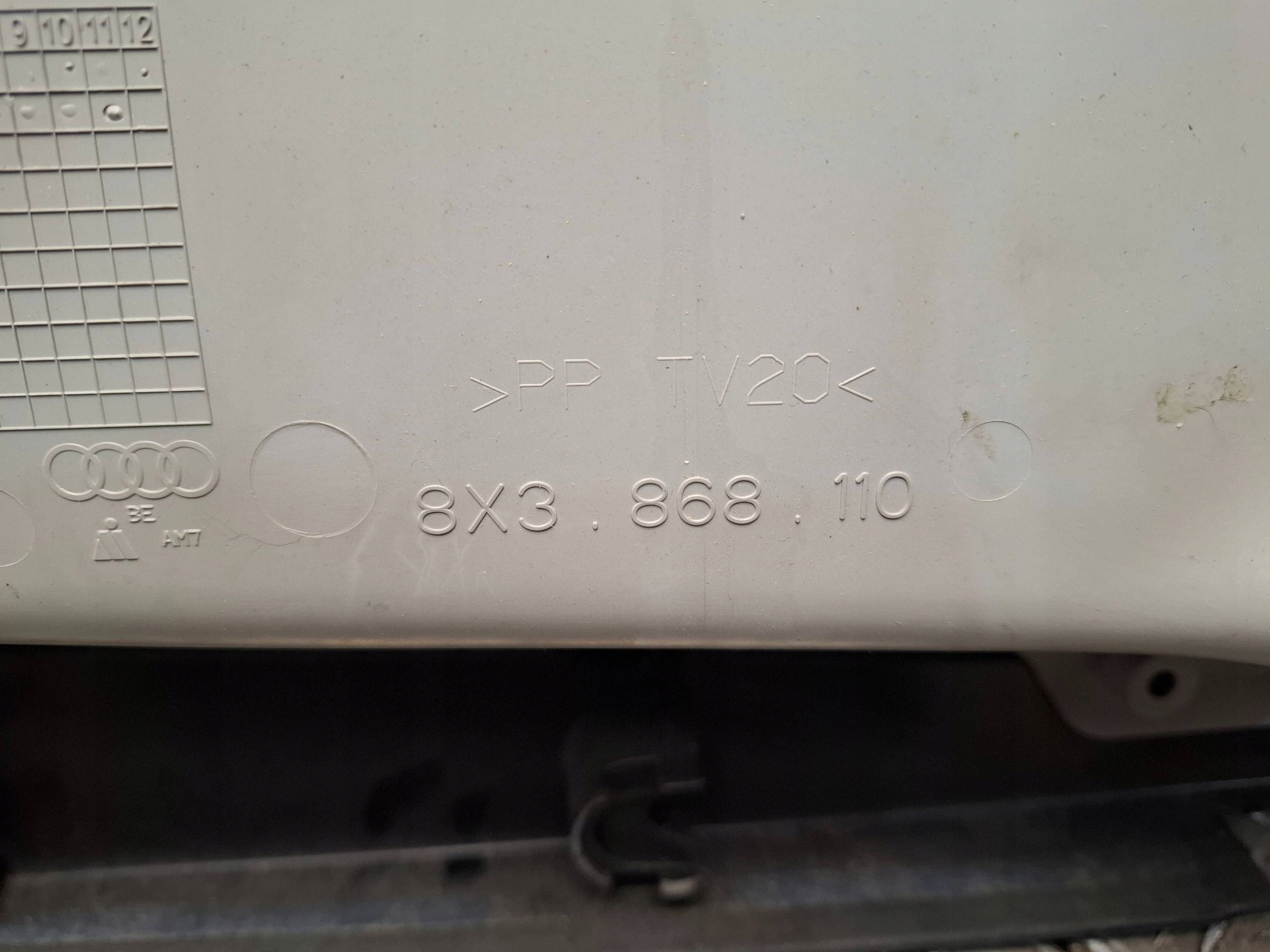 upholstery door right front 3D 8X3868110 AUDI A1 8X