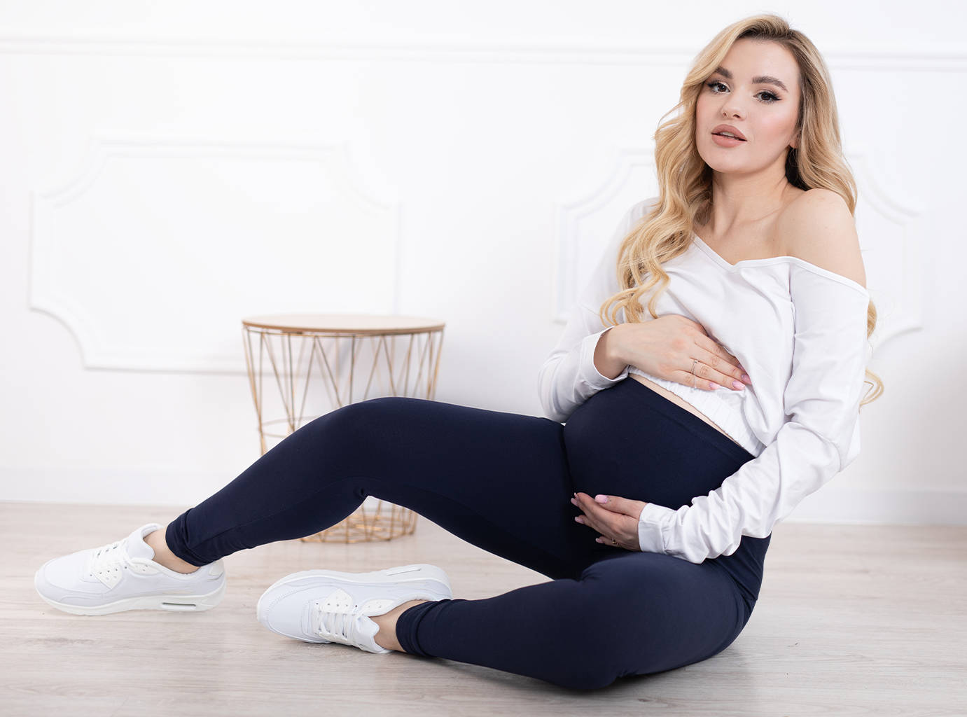 LEGGINSY CIĄŻOWE BAWEŁNIANE DŁUGIE GETRY PANEL LEGINSY L Rodzaj klasyczne