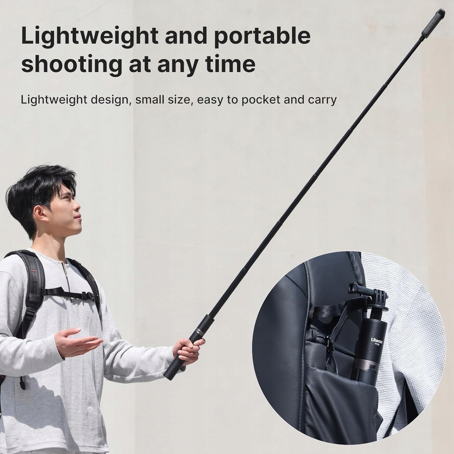 ULANZI Selfie Stick 150cm Monopod Do Insta360 DJI Action Cam TT52 — miniatura 4