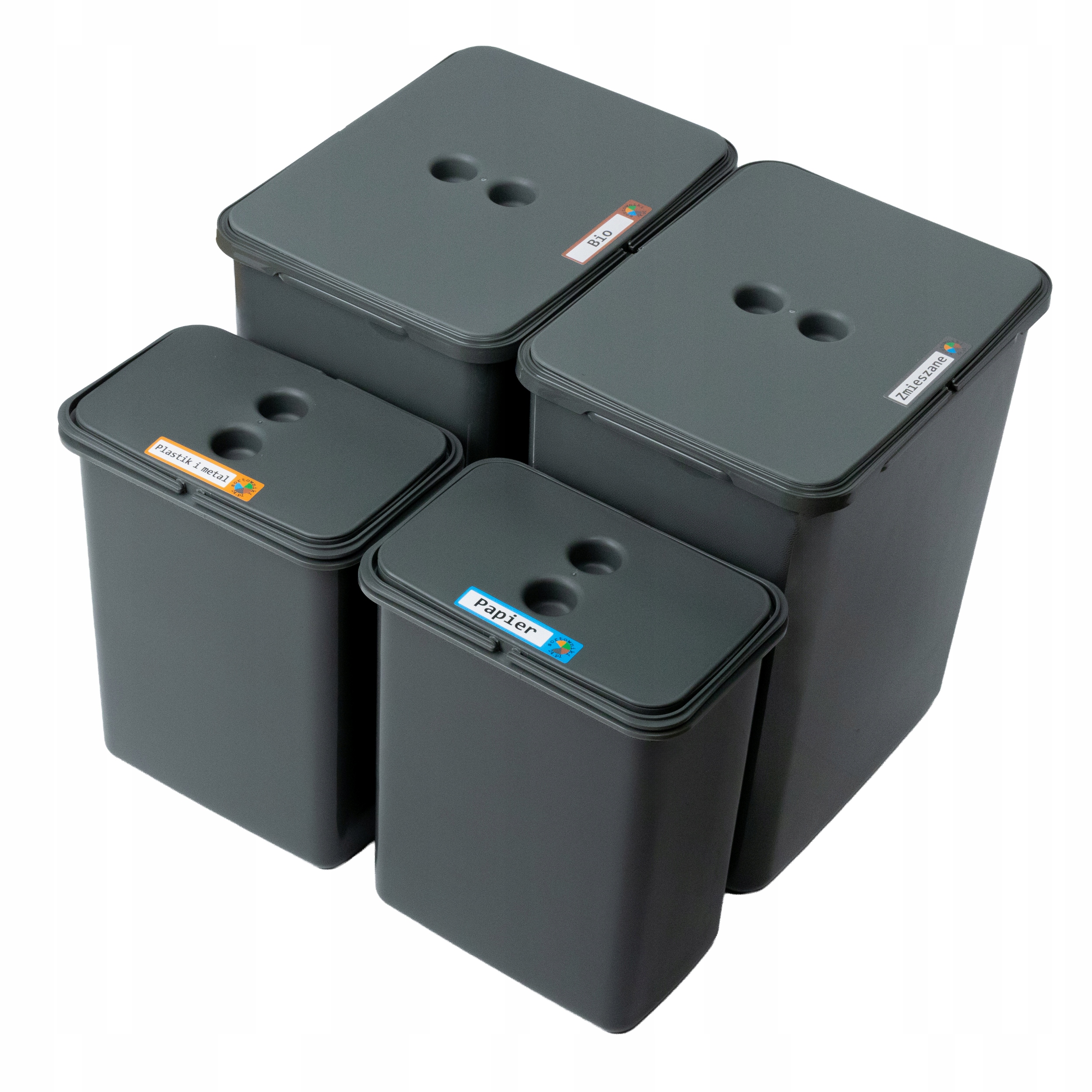 Zestaw koszy do segregacji Flexi do szuflady Blum 60 cm 2x20L 2x8L 56L