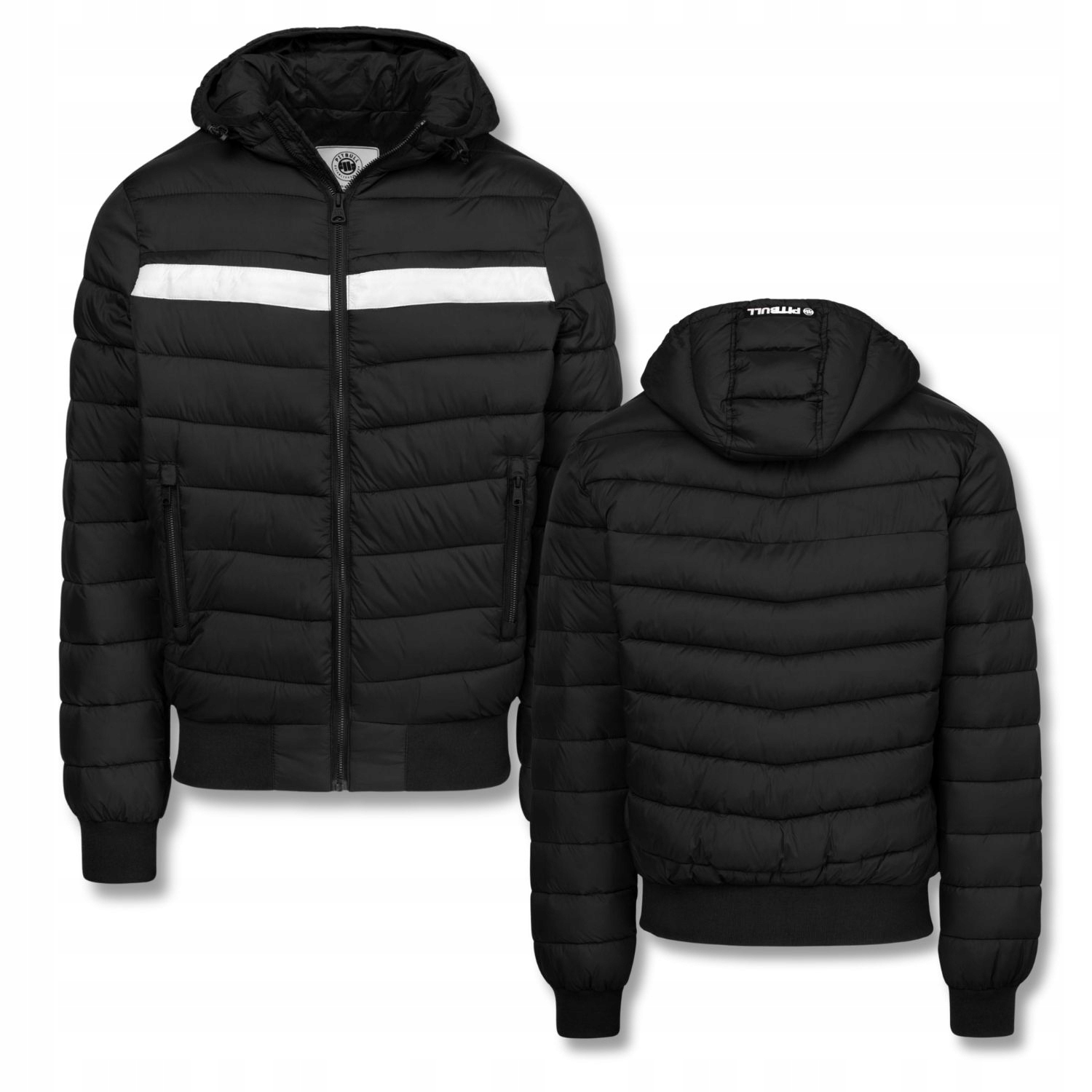 Pánská Zimní bunda Pitbull , prošívaná s kapucí zateplená, Rubio