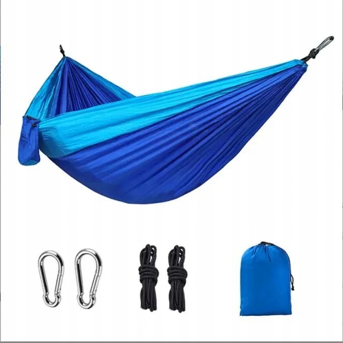 Hamak Camping Relax 210T, 260 x 140 cm, Niebieski/Jasnoniebieski