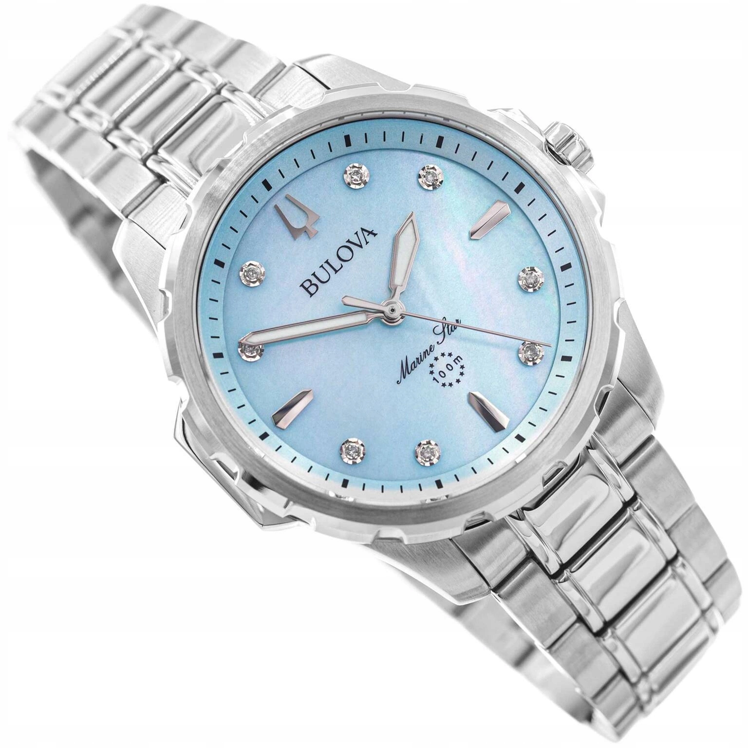 Dámské Hodinky Bulova 96P248 Marine Star Stříbrné Na Náramku 100 M