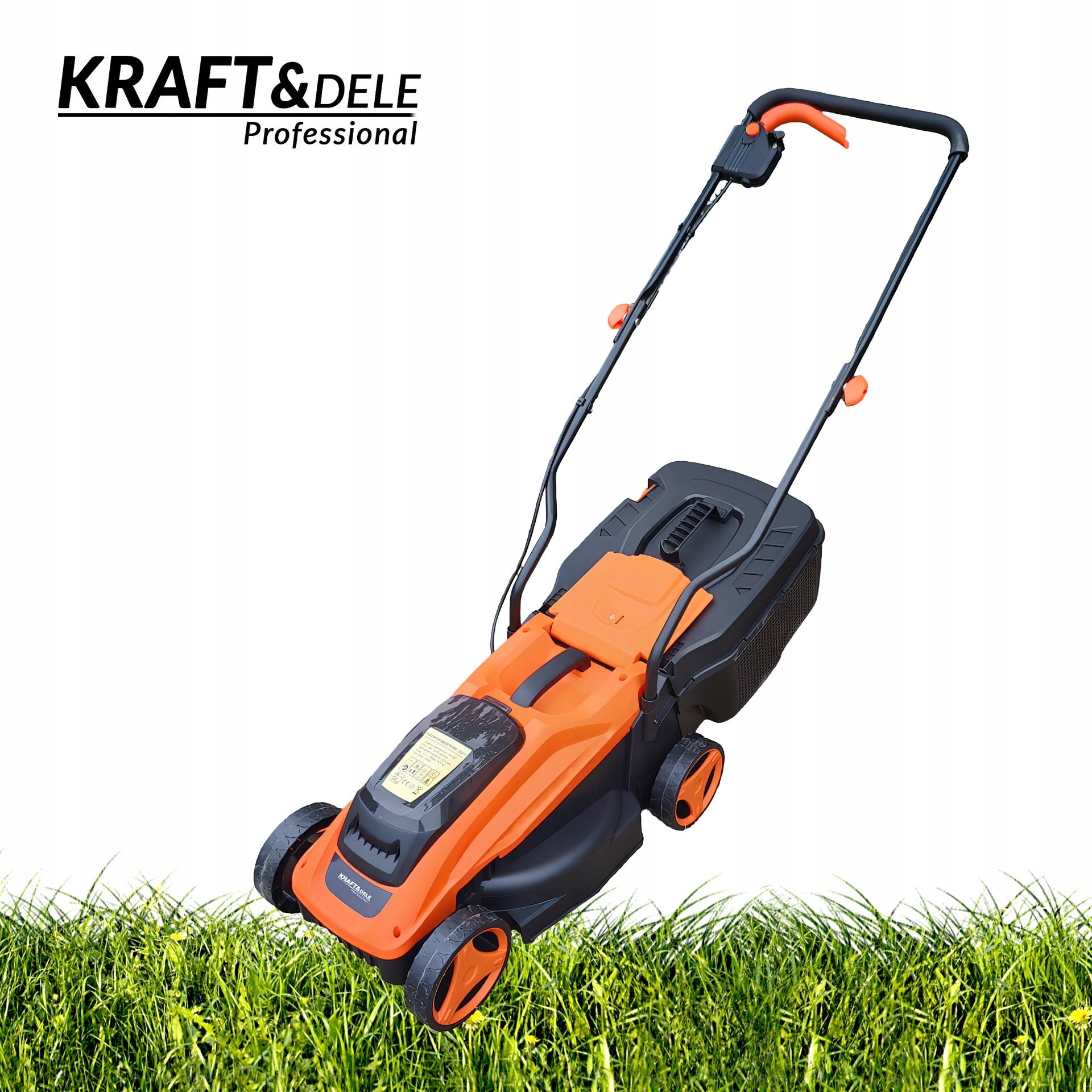 Elektrická akumulátorová sekačka na trávu Trávy 20V 6AH Koš 30 L Kraft&Dele