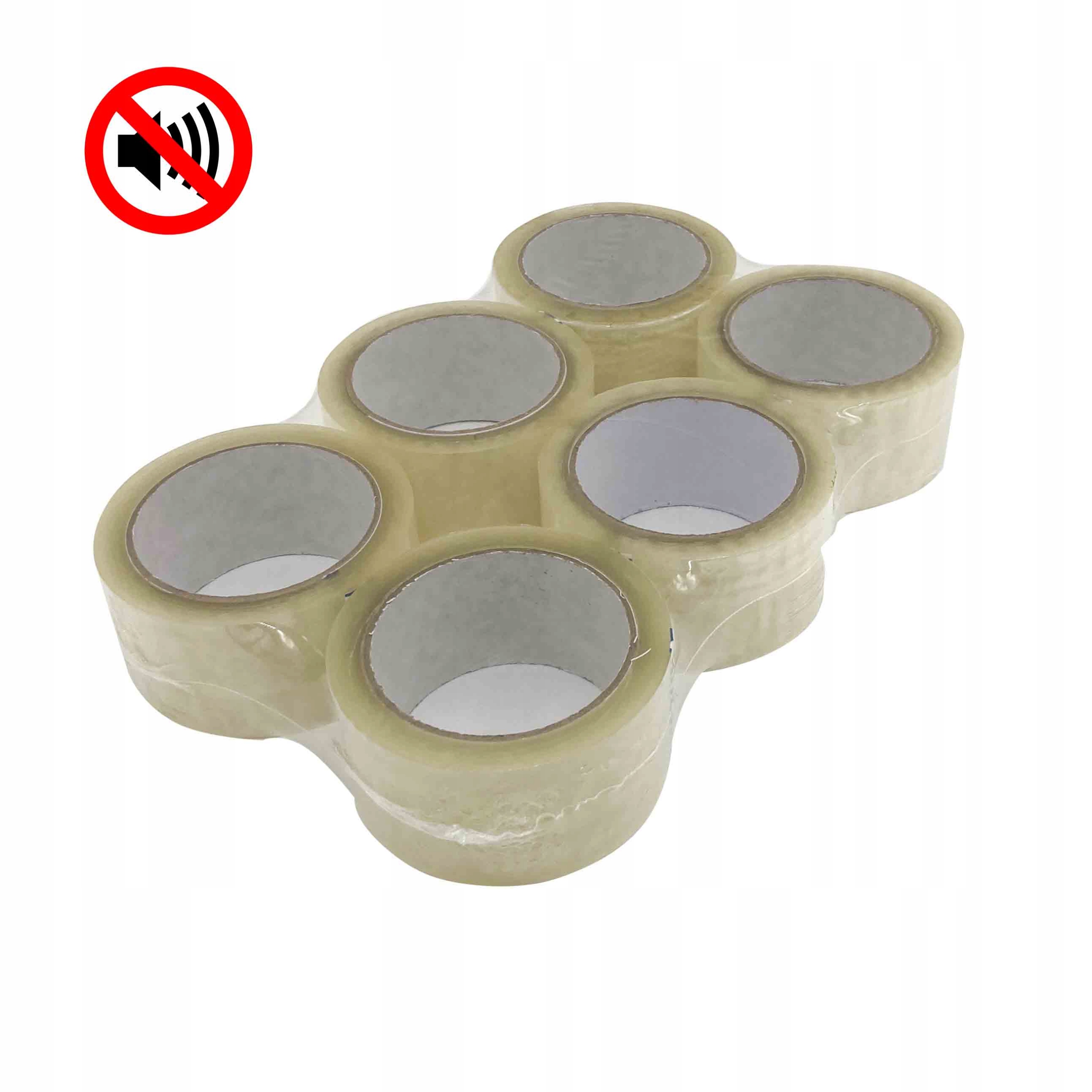 

Cicha Taśma Klejąca 48mm/66mb przezroczysta 6szt