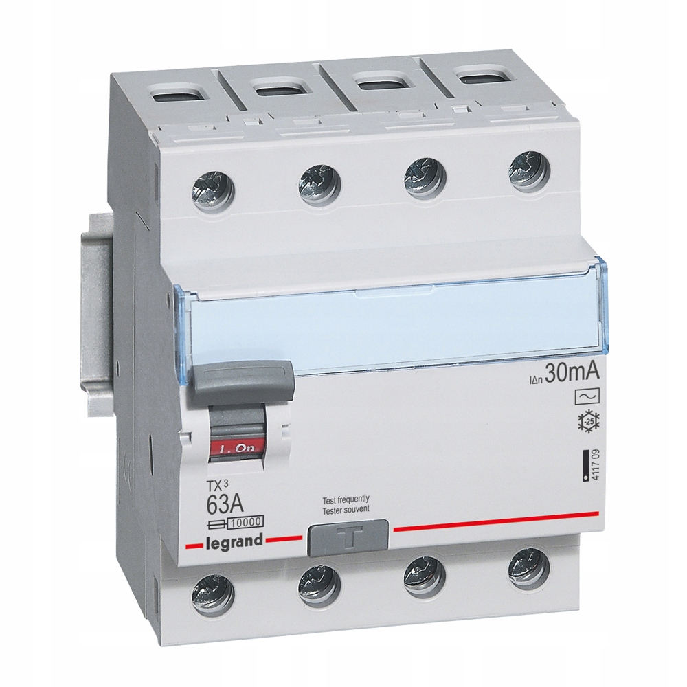 

Wyłącznik Różnicowoprądowy 63A 30MA 411709 Legrand