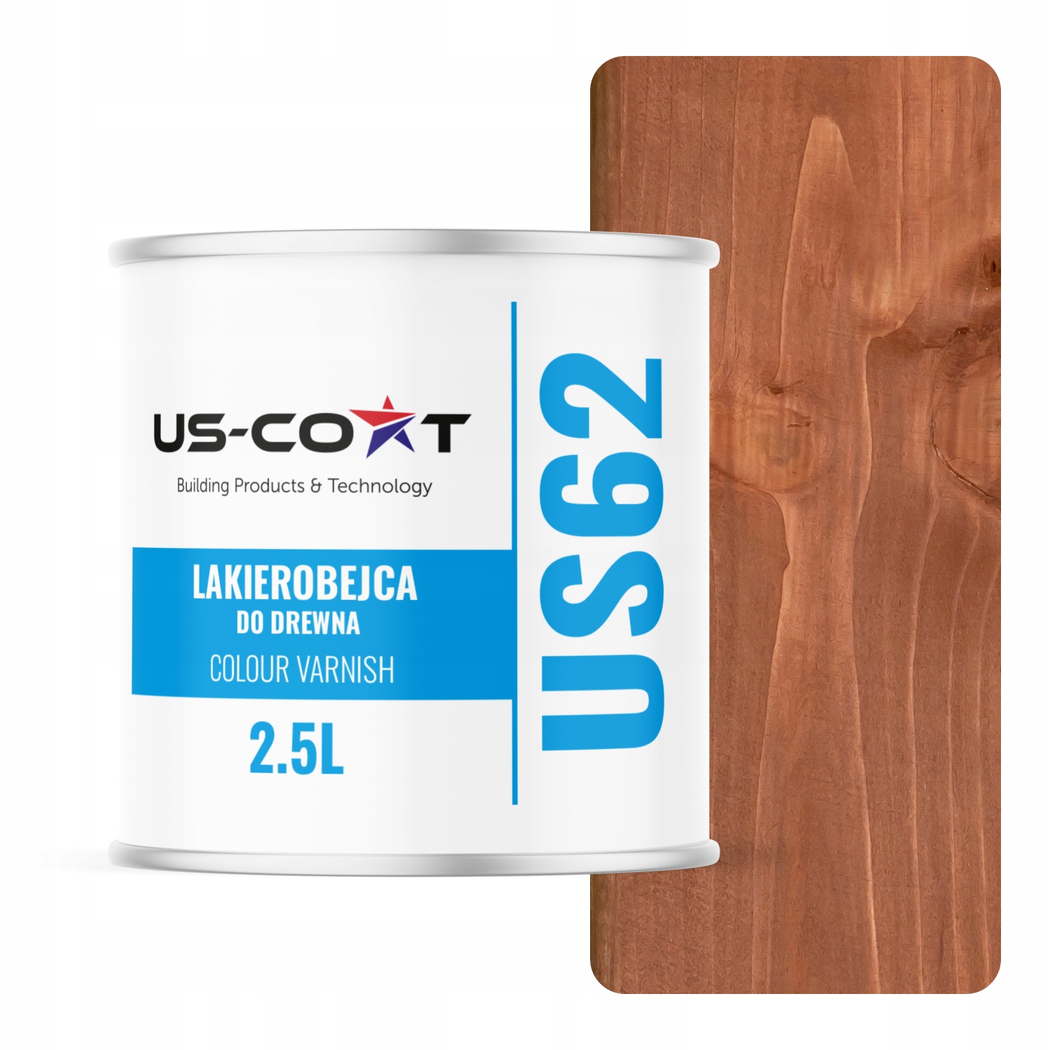Lakovač Na Dřevo 3V1 Extra Lazura Ořech Světlý Polomatný 2.5 L Ochranný