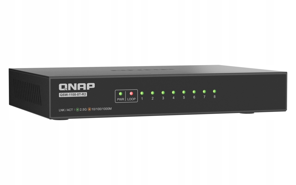 Przełącznik switch Qnap 2.5GBE QSW-1108-8T-R2 8 portów