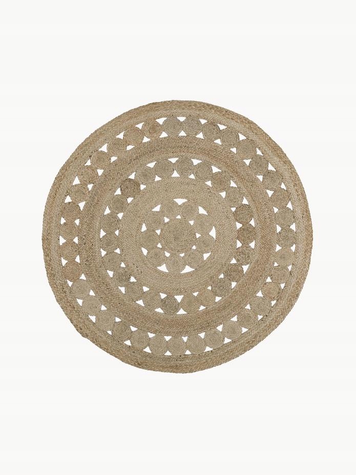 Okrągły ręcznie wykonany dywan z juty Shyam Ø 150 cm