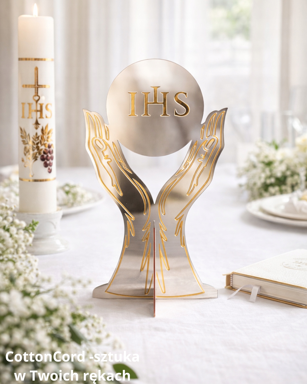 Dekorativní kalich Ihs 30 cm – Zrcadlo Premium, oboustranné