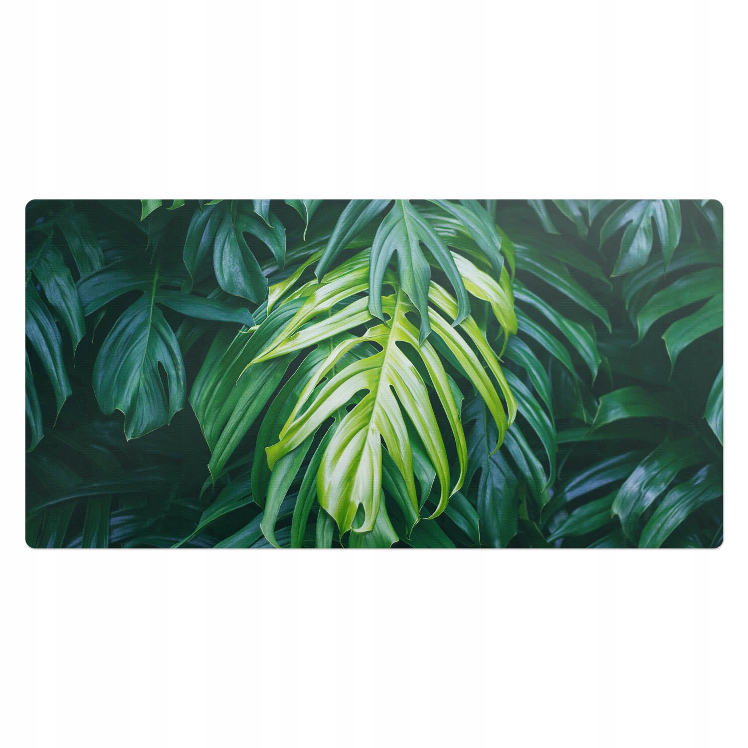 Wytrzymała mata antypoślizgowa na blat biurka Tropikalne liście 100x50 cm