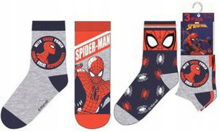 

Skarpetki 3-PAK rozmiar 31/34 Marvel Spiderman