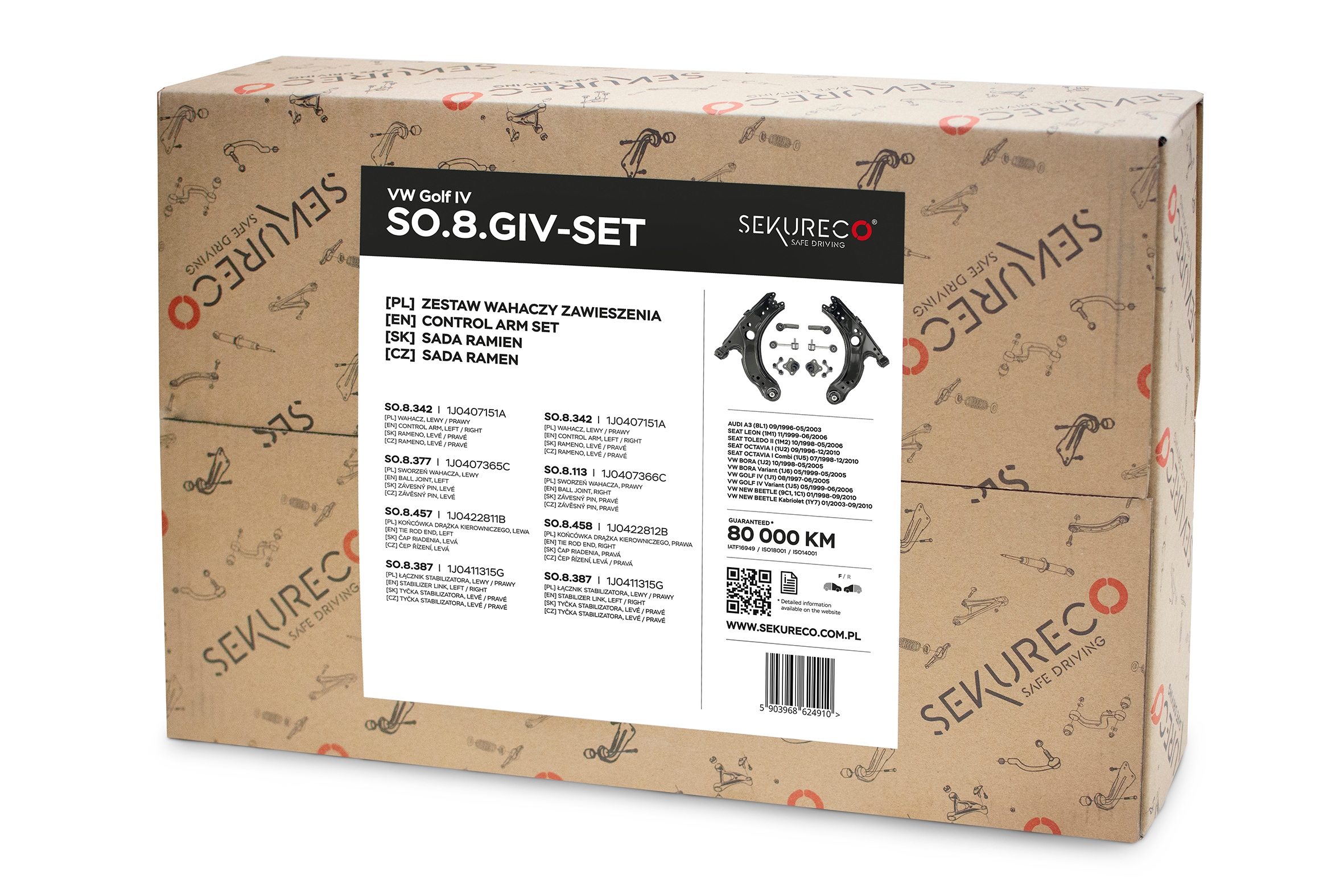WAHACZE ZESTAW VW GOLF 4 IV AUDI A3 LEON OCTAVIA BORA SECURECO Producent części Sekureco