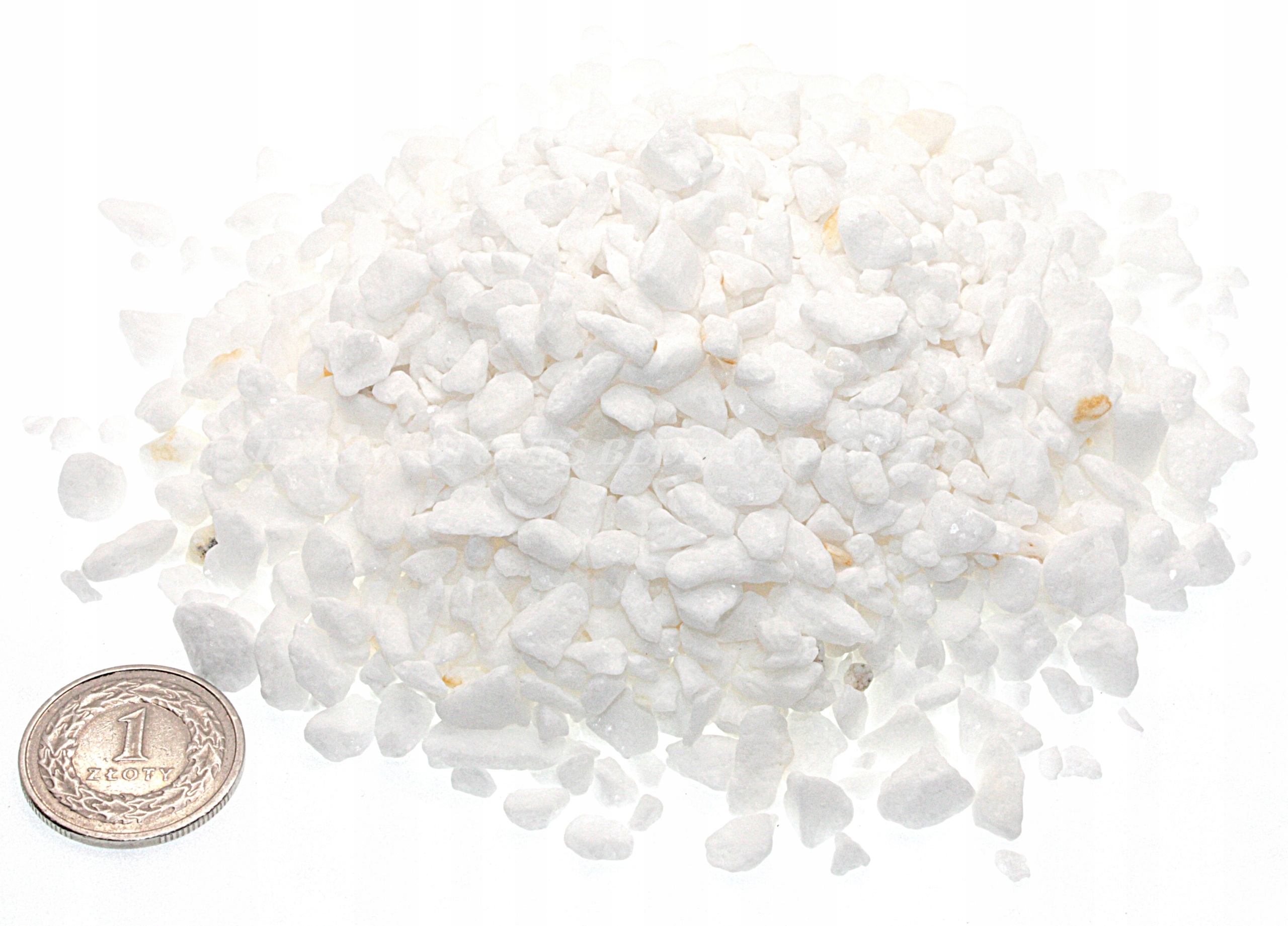 

Śnieżno biały żwirek grys marmur grecki 4-8 mm 1kg