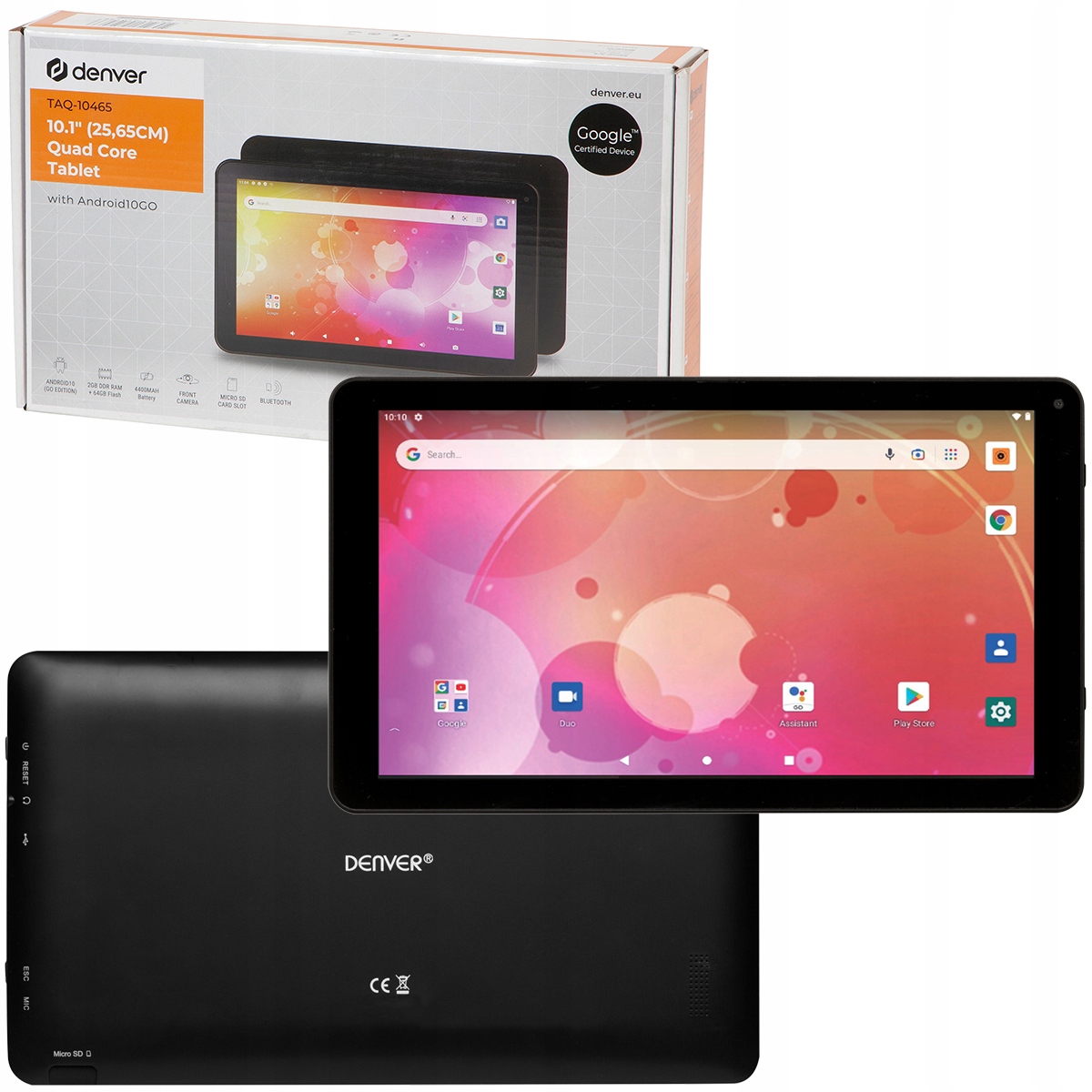 Tablet 10,1" Android 10GO TAQ-10465 64/2 Gb Denver