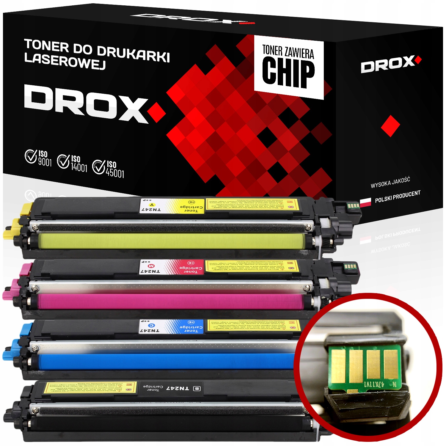 

4x tonery Cmyk TN247 TN243 do Brother DCP-L3510CDW
