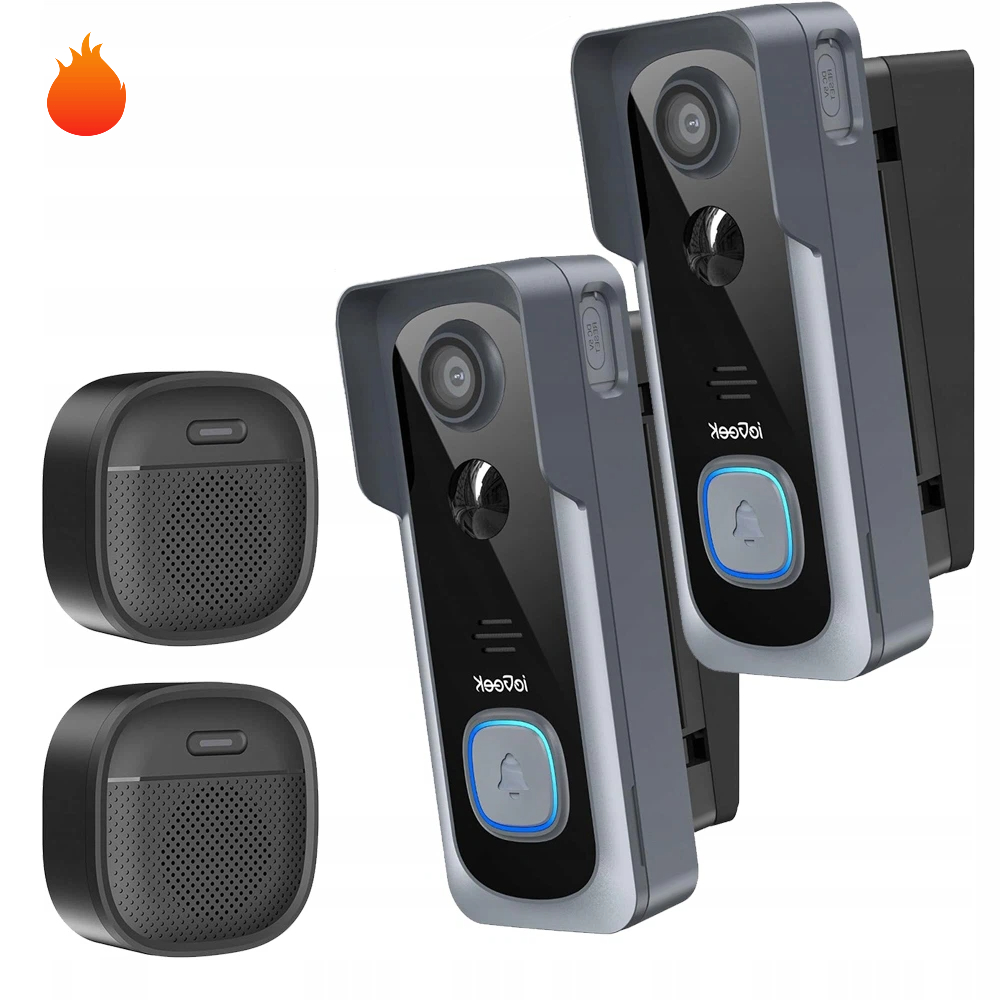 2ks Videodomofon Wifi 2,4 GHz Kamera Full Hd Domofon Smart Video 1296P Pir