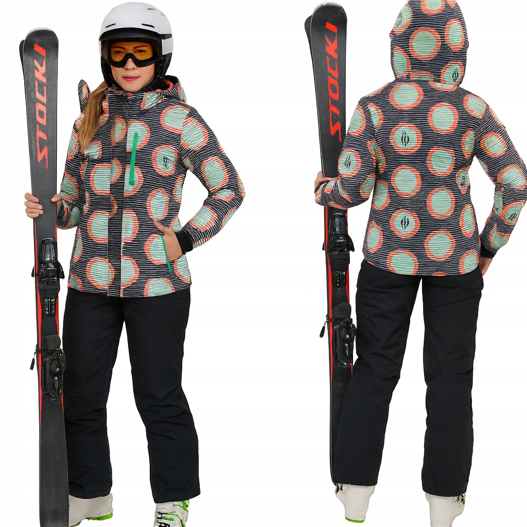 Ciepła Kurtka Narciarska Zimowa Dziecieca Narty Snowboardowa memb. 152/158