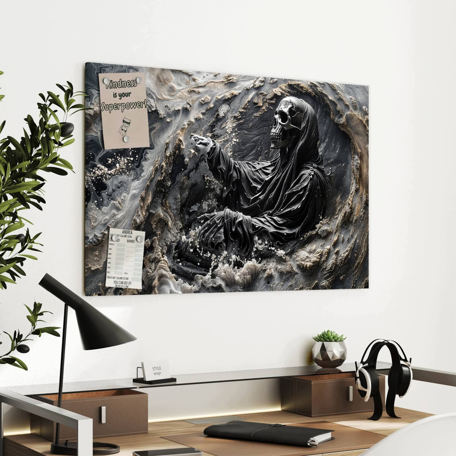 Magnetická tabule Szkielet Vlny 90 × 60 cm