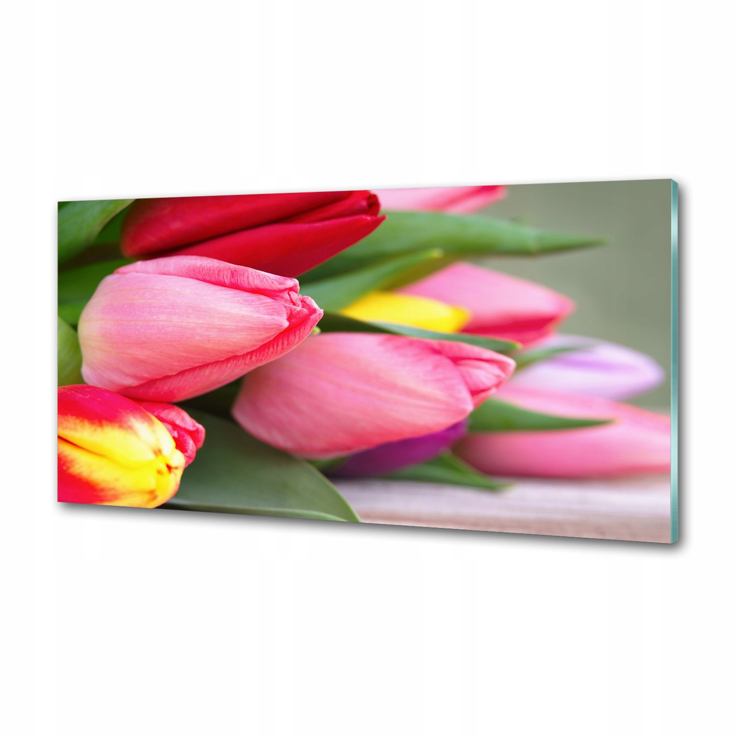 Panel do kuchyne Farebné tulipány 120 x 60 cm Lepidlo